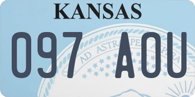 KS license plate 097AOU