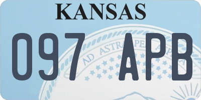 KS license plate 097APB