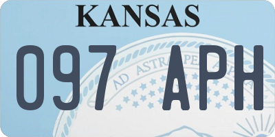 KS license plate 097APH