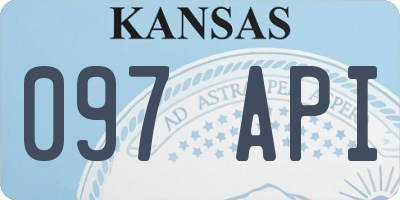 KS license plate 097API