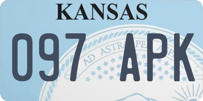 KS license plate 097APK