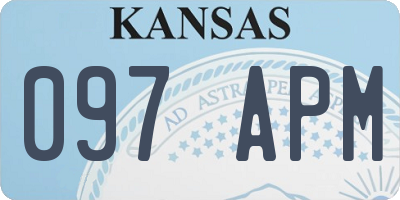 KS license plate 097APM