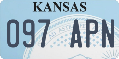 KS license plate 097APN
