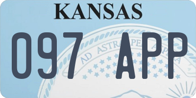 KS license plate 097APP