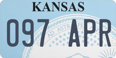 KS license plate 097APR