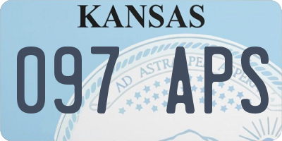 KS license plate 097APS