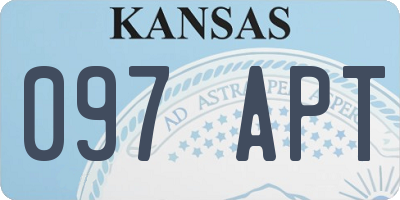KS license plate 097APT