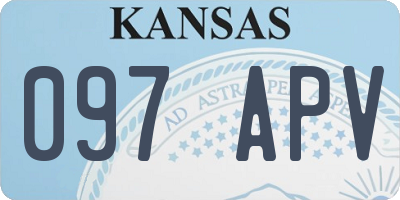 KS license plate 097APV