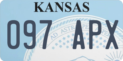 KS license plate 097APX