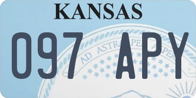 KS license plate 097APY