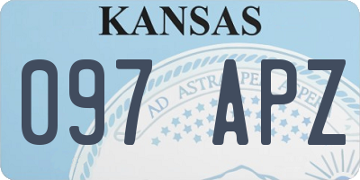 KS license plate 097APZ