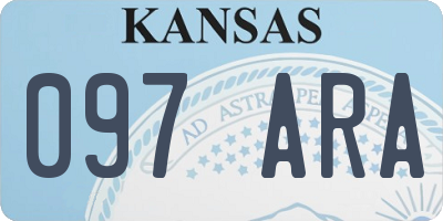 KS license plate 097ARA