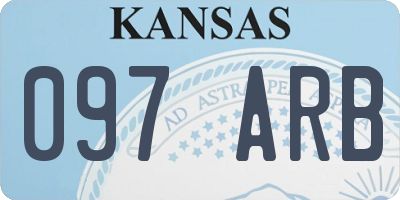 KS license plate 097ARB