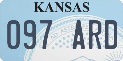 KS license plate 097ARD