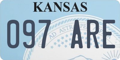 KS license plate 097ARE