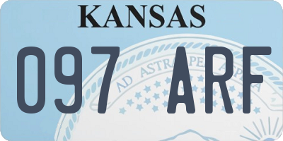 KS license plate 097ARF