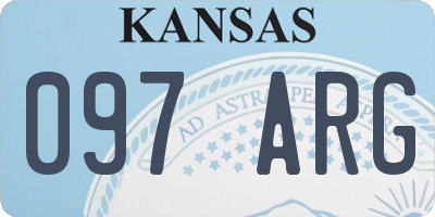 KS license plate 097ARG