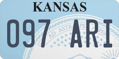 KS license plate 097ARI