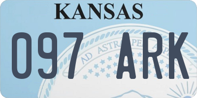 KS license plate 097ARK