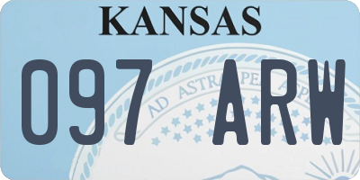 KS license plate 097ARW