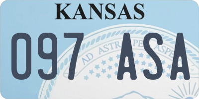 KS license plate 097ASA