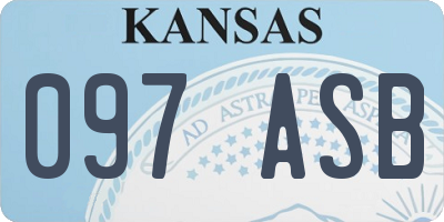 KS license plate 097ASB