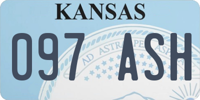 KS license plate 097ASH