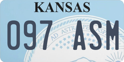 KS license plate 097ASM