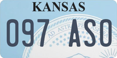 KS license plate 097ASO