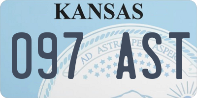 KS license plate 097AST