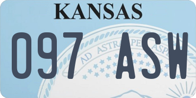 KS license plate 097ASW