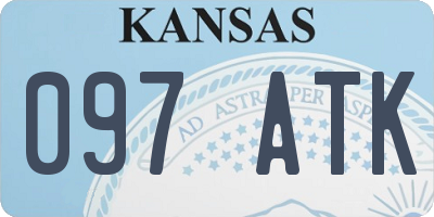 KS license plate 097ATK