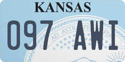 KS license plate 097AWI