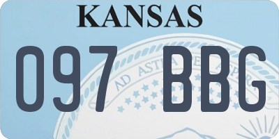 KS license plate 097BBG