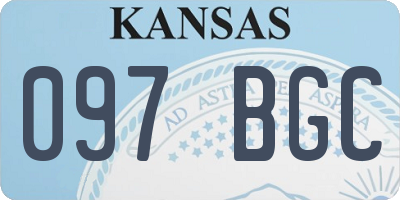 KS license plate 097BGC