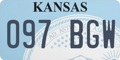KS license plate 097BGW