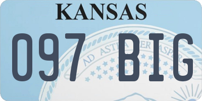 KS license plate 097BIG