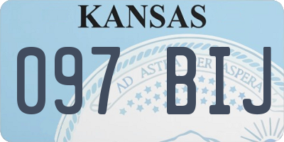 KS license plate 097BIJ