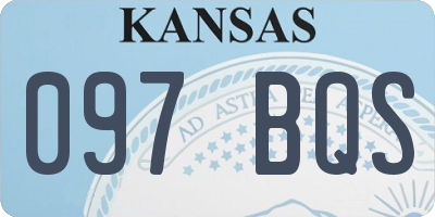 KS license plate 097BQS