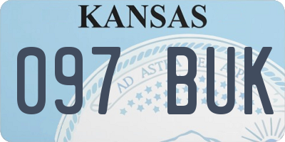 KS license plate 097BUK