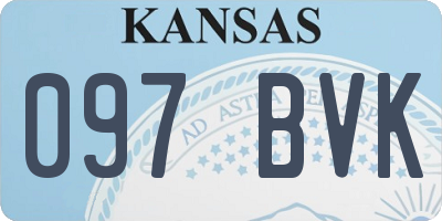 KS license plate 097BVK