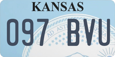 KS license plate 097BVU