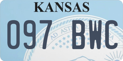 KS license plate 097BWC