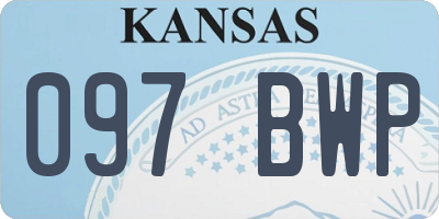 KS license plate 097BWP