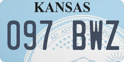 KS license plate 097BWZ