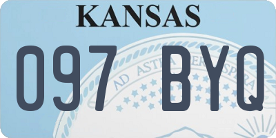KS license plate 097BYQ
