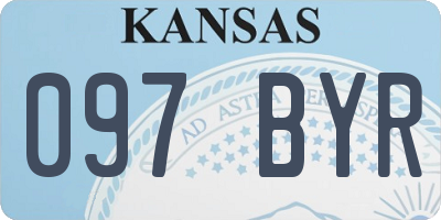 KS license plate 097BYR