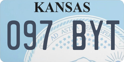 KS license plate 097BYT