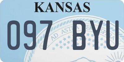 KS license plate 097BYU