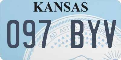 KS license plate 097BYV